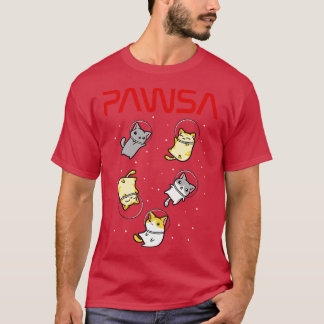 Funny Space Astronaut Katze gibt Männer Frauen Kin T-Shirt