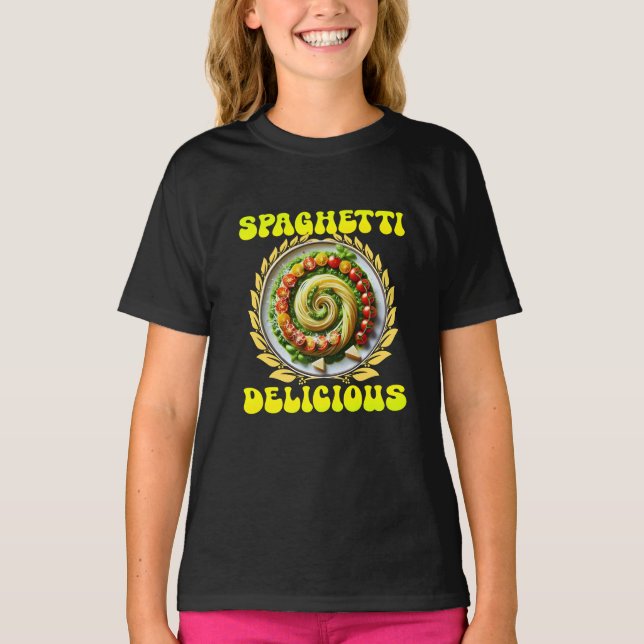 funny spaghetti delicious quote design  T-Shirt (Vorderseite)