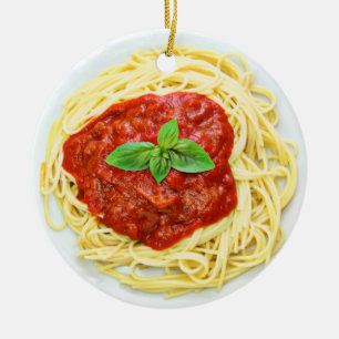 Funny Spaghetti Gag Geschenk Weihnachtsnacht Keramik Ornament