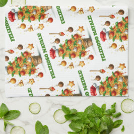 Funny Spaghetti Weihnachtsbaum Delizioso Natale! Geschirrtuch