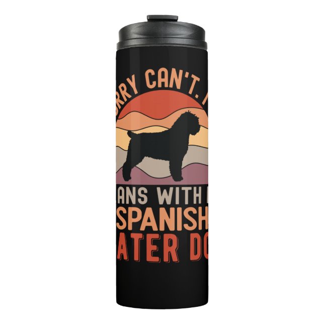 Funny Spanish Water Dog Thermosbecher (Vorderseite)