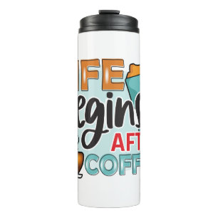 Funny Spaß Coffee Quotes für Kaffeeliebhaber Thermosbecher
