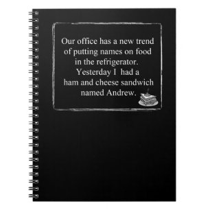 Funny Spaß Notebook Office Lunch Mystery Notizblock