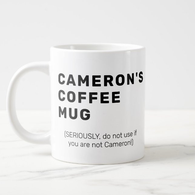 Funny Spaß Sarcasm Custom Modern Typografy  Jumbo-Tasse (Links)