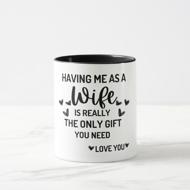 Funny Spaß Valentine Geschenk für Ehefrau | Für si Tasse (Zentrum)