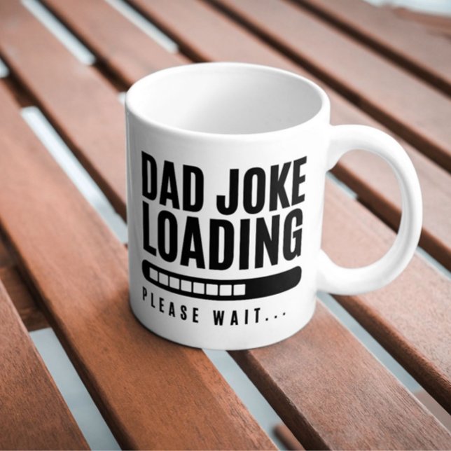 Funny Spaß Vater Joading Bitte warten Kaffeetasse (Dad Joke Loading Funny Gift White Mug)