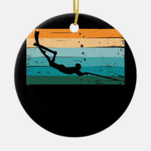 Funny Spearfishing Geschenk für Männer Frauen ta Keramik Ornament