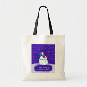 Funny Spectickles Holiday Diät Schnee Cartoon Tragetasche