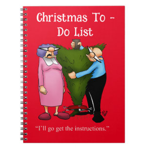 Funny Spectickles Weihnachtsbesucher Cartoon Notizblock