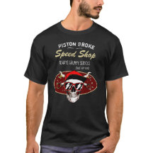 Funny Speed Shop Pistole Broke Grumpy Skull Typ