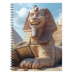 Funny Sphinx Statue Lesen antikes Buch in Ägypten