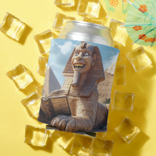 Funny Sphinx Statue Lesen antikes Buch in Ägypten Dosenkühler