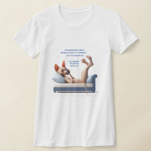 Funny Sphynx Telemarketer T - Shirt