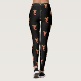 Funny Spicy Chili on Fire Leggings