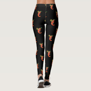 Funny Spicy Chili on Fire Leggings