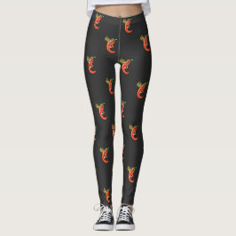 Funny Spicy Chili on Fire Leggings