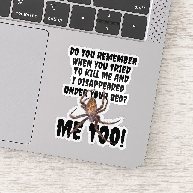 Funny Spider Revenge Halloween Aufkleber (Detail)