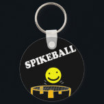 Funny Spikeball Net mit Smile Face Art Schlüsselanhänger<br><div class="desc">Das fabelhafte coole originale Spikeball-Design hat ein Spikeballnetz mit Lächelkugel. Herrliches Design für Spike Ball Spieler und Sportfans und Volleyballspieler.</div>