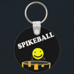 Funny Spikeball Net mit Smile Face Art Schlüsselanhänger<br><div class="desc">Das fabelhafte coole originale Spikeball-Design hat ein Spikeballnetz mit Lächelkugel. Herrliches Design für Spike Ball Spieler und Sportfans und Volleyballspieler.</div>