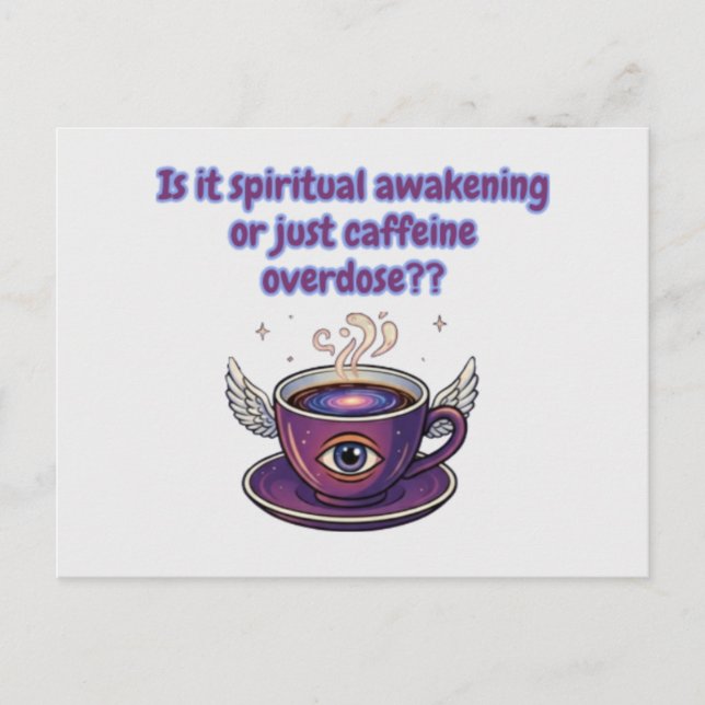 Funny spiritual awakening postkarte (Vorderseite)