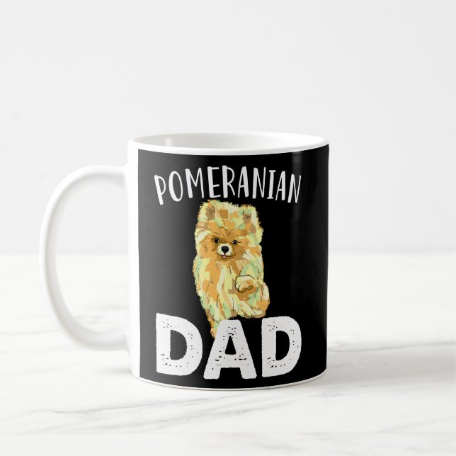 Funny Spitz Vater Niedliche Liebe Hunde Männer Vat Kaffeetasse (Links)
