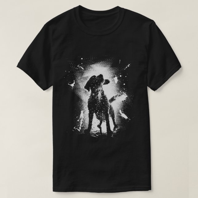 Funny Splash Dog Street Art Graffiti Ästhetisch T-Shirt (Design vorne)