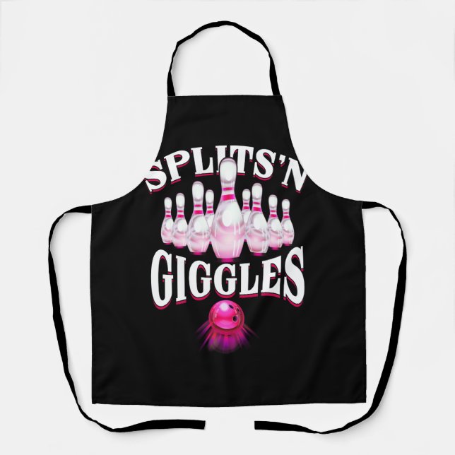 Funny Splits _n Giggles Bowling Team Bowler Sports Schürze (Vorderseite)