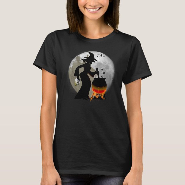 Funny Spooky Beängstigend Hexe Halloween-Party T - T-Shirt (Vorderseite)
