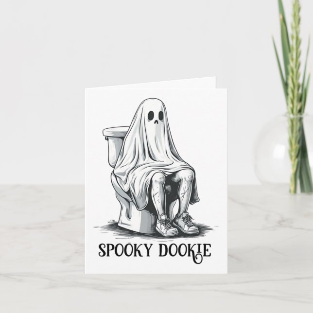 Funny Spooky Dookie Immature Halloween Karte (Vorderseite)