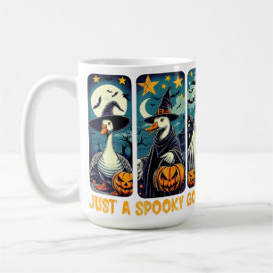 Funny Spooky Goose Halloween Hexenkürbis Kunst Kaffeetasse