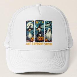 Funny Spooky Goose Halloween Hexenkürbis Kunst Truckerkappe