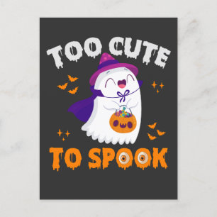 Funny Spooky Groovy Halloween zu Niedlich, um Spoo Postkarte
