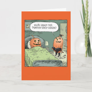 Funny Spooky Halloween Card - Spicy Pumpkins Karte