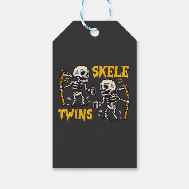Funny Spooky Halloween Matching Skeletwagen Kaffee Geschenkanhänger (Vorderseite)