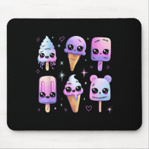 Funny Spooky Horror Halloween Ice Cream Sommer Tod Mousepad