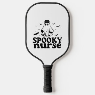 Funny Spooky Nurse Outfit Pickleball Schläger