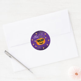 Funny Spooky Pumpkin iconic Wink S Nur Leckereien! Runder Aufkleber