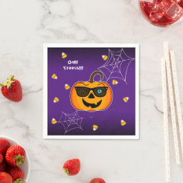 Funny Spooky Pumpkin iconic Wink S Nur Leckereien! Serviette