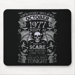 Funny Spooky Seit Oktober 1977 Halloween Geburtsta Mousepad