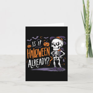 Funny Spooky Skeleton Ghost ist es Halloween Alrea Karte