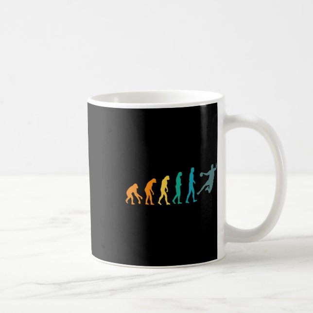 Funny Sport Evolution Handball Kaffeetasse (Rechts)