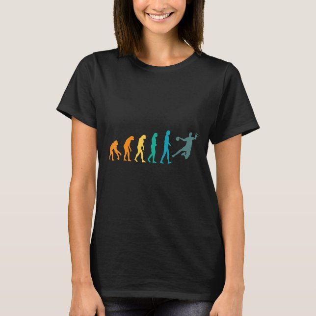Funny Sport Evolution Handball T-Shirt (Vorderseite)