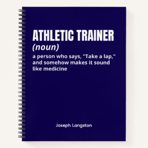 Funny Sports Athletic Trainer Definition Notebook Notizbuch