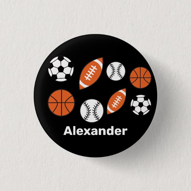 Funny Sports Ball Button (Vorderseite)