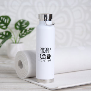 Funny Sports Exercise Humor Fries Quote Trinkflasche