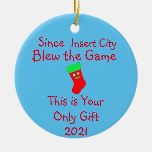 Funny Sports Gambling Keramik Ornament (Vorne)