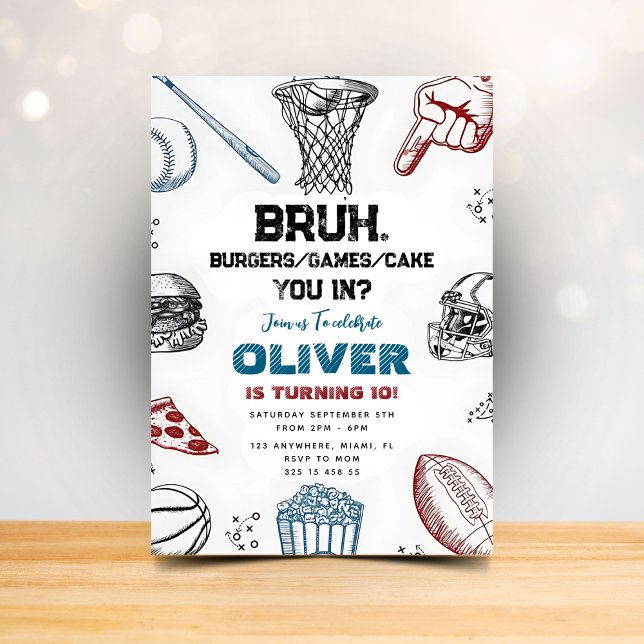 Funny Sports Party Einladung for Friends (Von Creator hochgeladen)