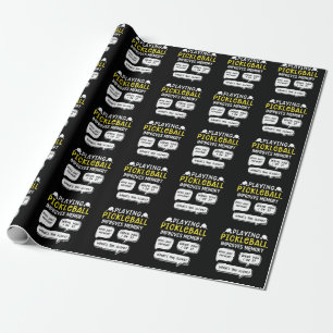 Funny Sports Pickleball Player Geschenkpapier