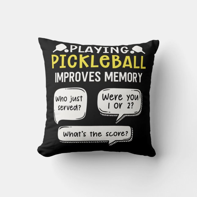 Funny Sports Pickleball Player Kissen (Vorderseite)