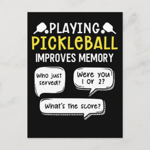 Funny Sports Pickleball Player Postkarte